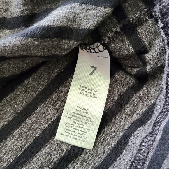 Carter's Boys 7 Black And Gray Striped Kids Shirt Buttons Back To School Preppy - Picture 4 of 7